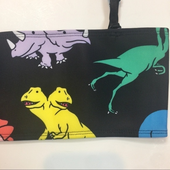 NEW HOAKA X PONY  Bandeau Dinosaur Bikini Top - Picture 5 of 9